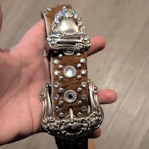 Ina Genuine Leather Belt in Brown